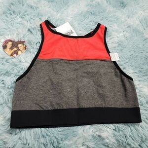 Victoria's Secret PINK Reverse Racer back Bright Orange Palm Medium (A-C)